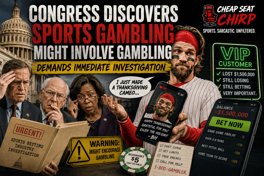 Congress Discovers Sports Gambling Might Involve Gambling, Demands Immediate&nbsp;Investigation